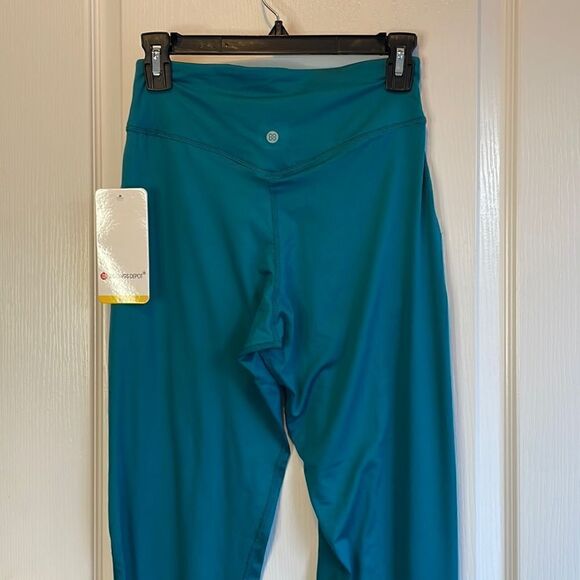 Leggings Depot Small Ocean Depth Teal Yoga Pants - S - NWT - Picture 1 of 5